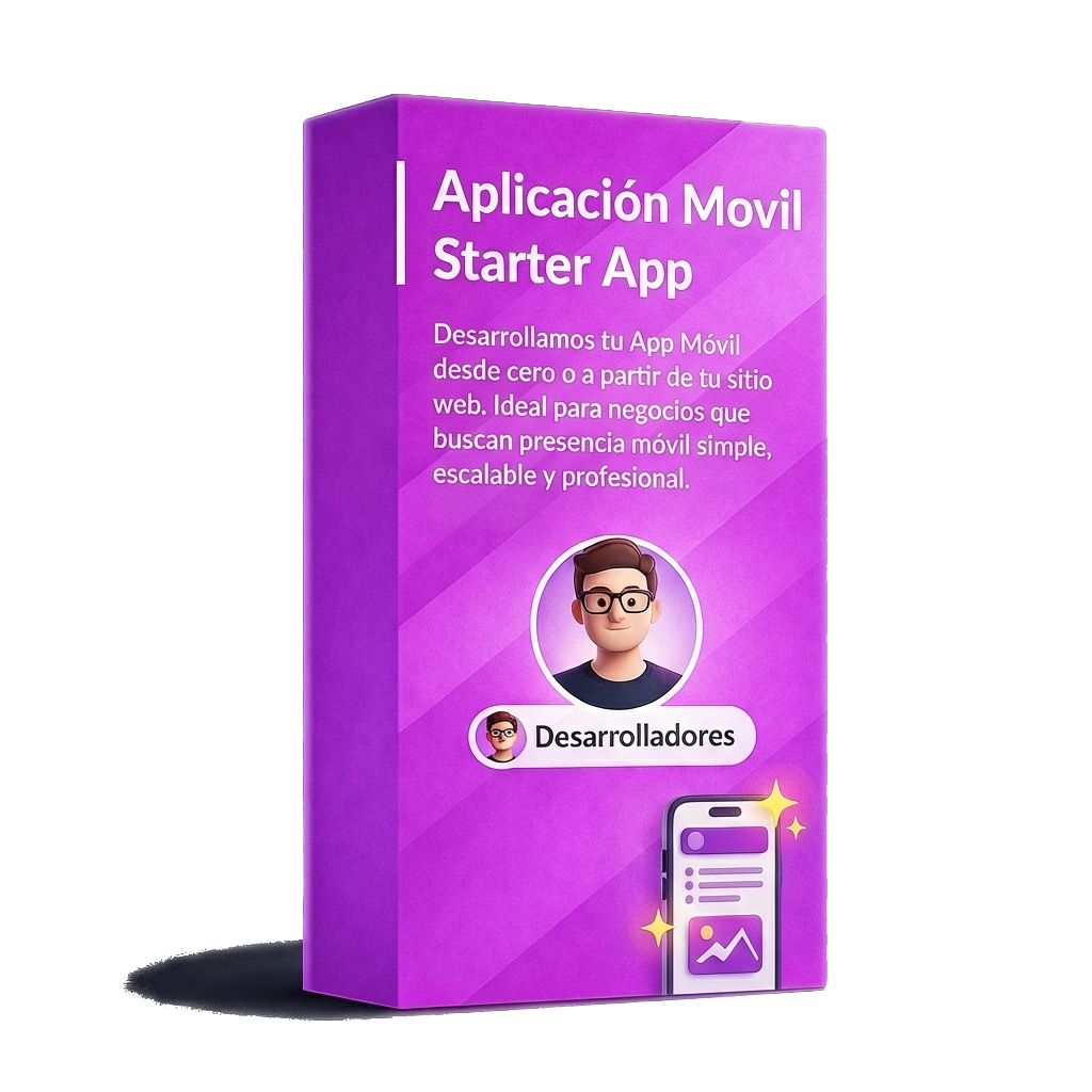 app móvil starter desarrollada para negocios como complemento digital